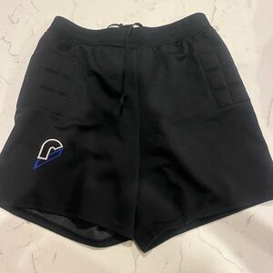 Black Athletic Women's Shorts padded goalie